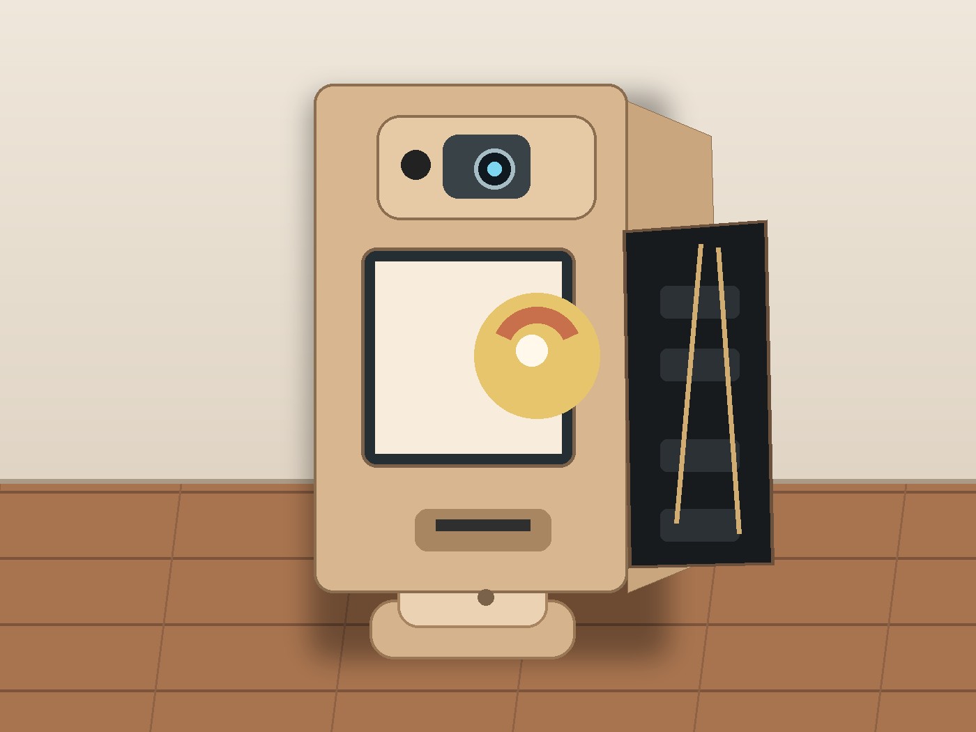 Intérieur technique de la borne photobooth