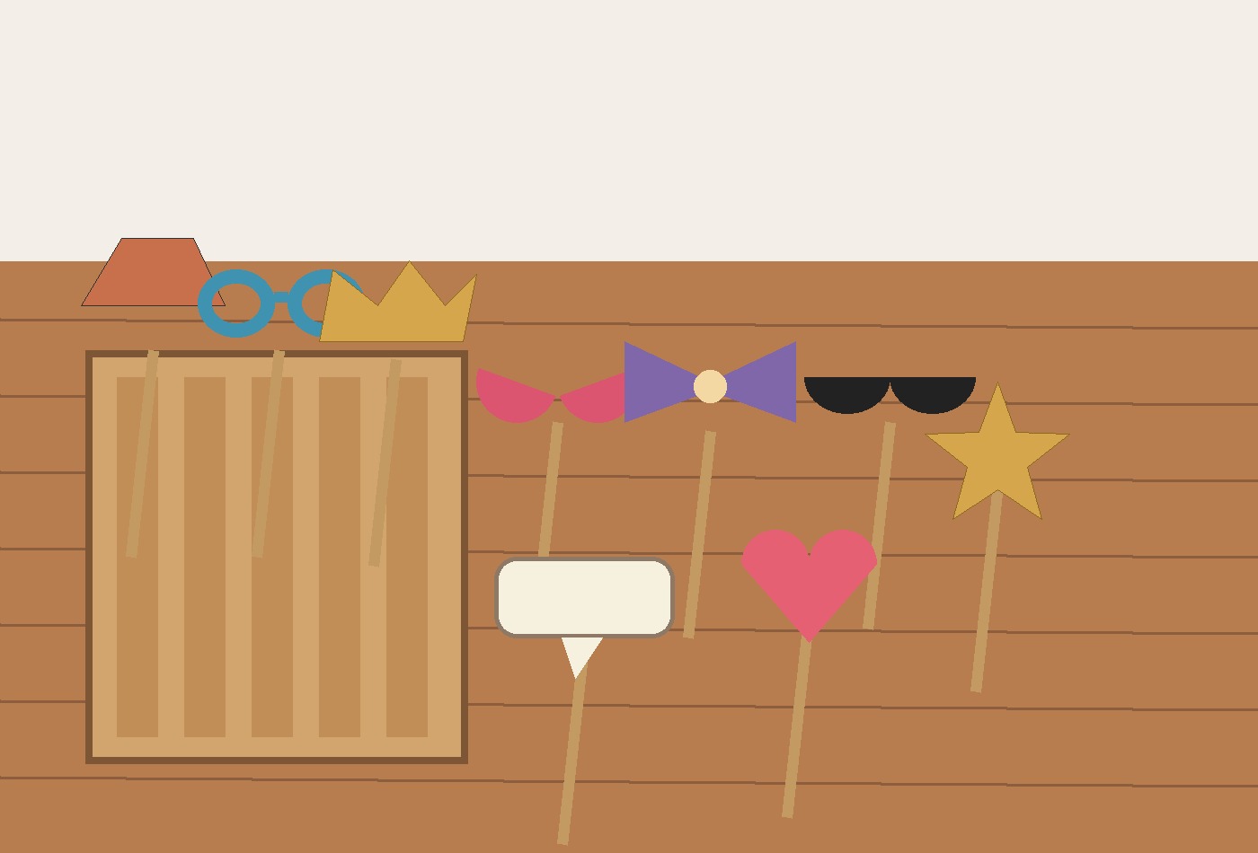 Accessoires colorés pour photobooth